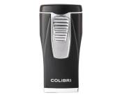 Colibri aansteker - Monaco Triple Jet Carbon - Zwart met chroom